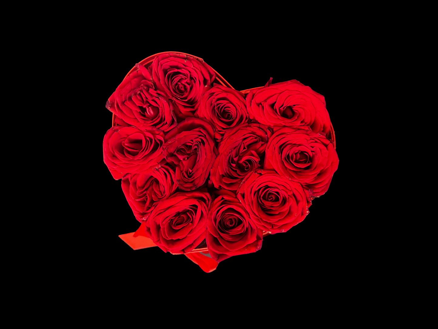 Heart Box - A dozen roses